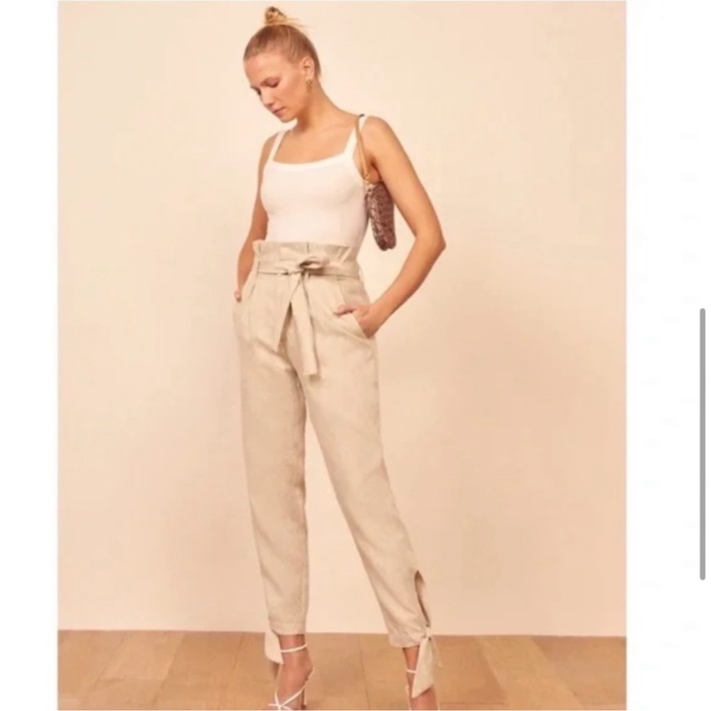 Brand New Reformation Linen Norman Pant size 12 NWT
